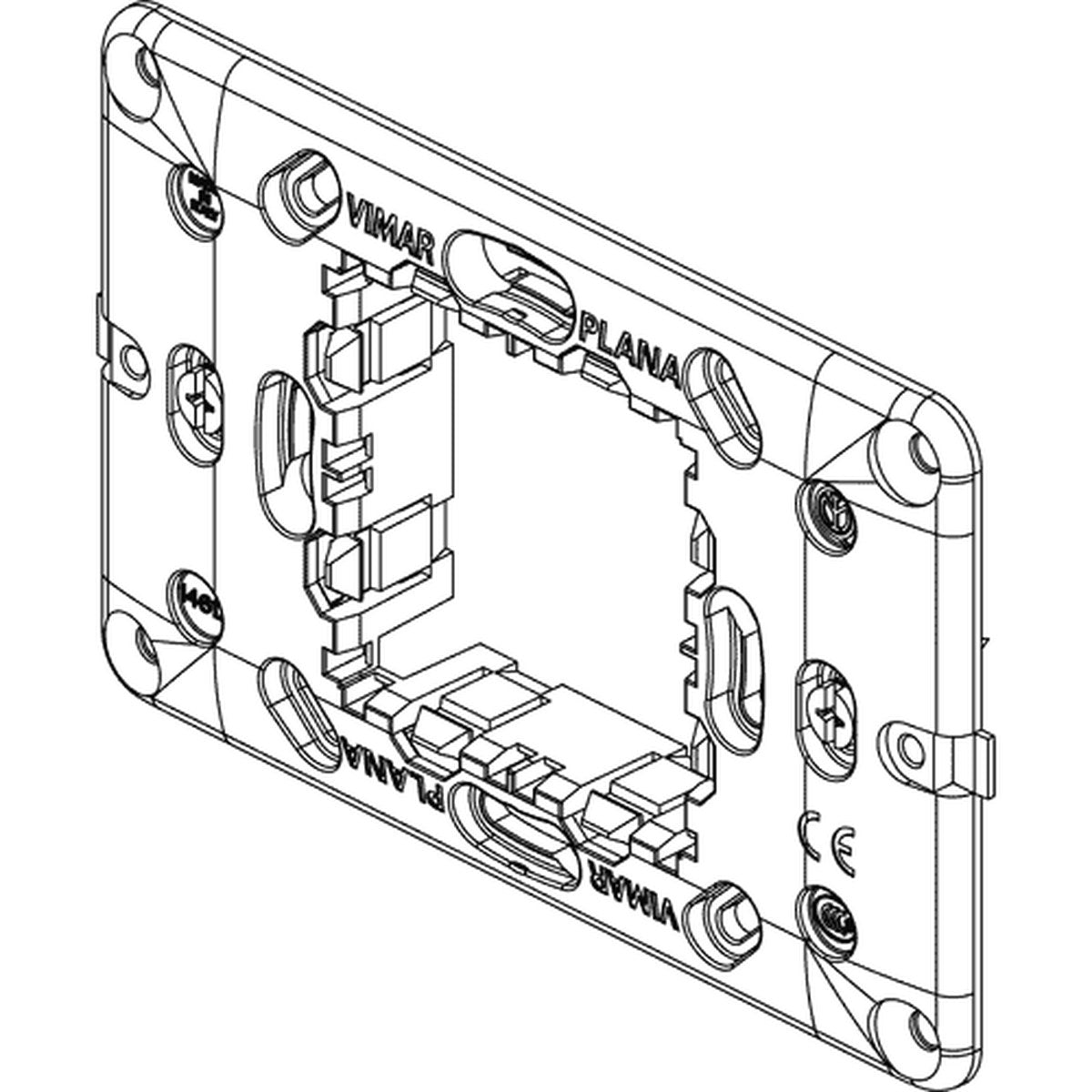 Vimar Plana Frame 2 CentralM + Screws - PHOTO 3