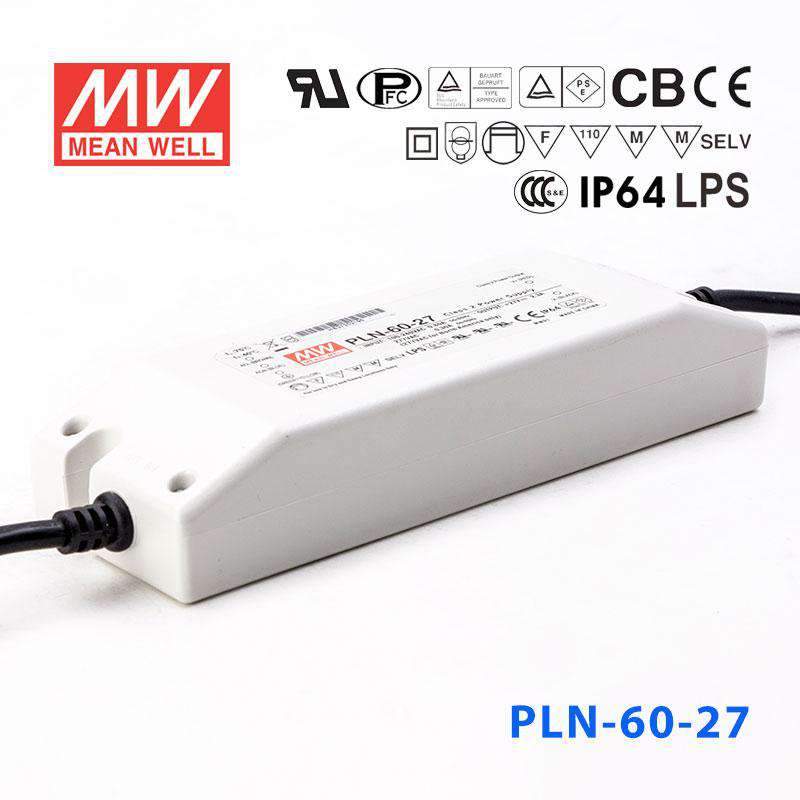 Mean Well PLN-60-27 Power Supply 60W 27V - IP64