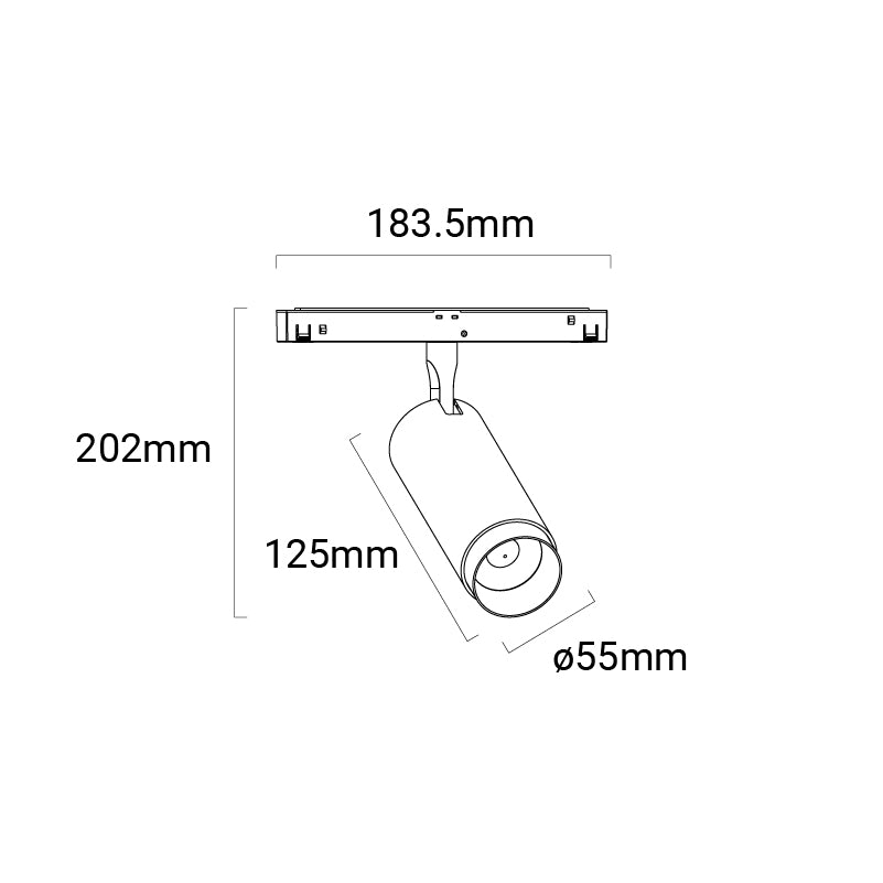 Archilight Dot 55 Black Tracklight Light 15W - PHOTO 2