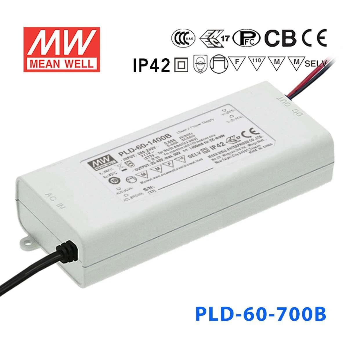 Mean Well PLD-60-700B Power Supply 60W 700mA