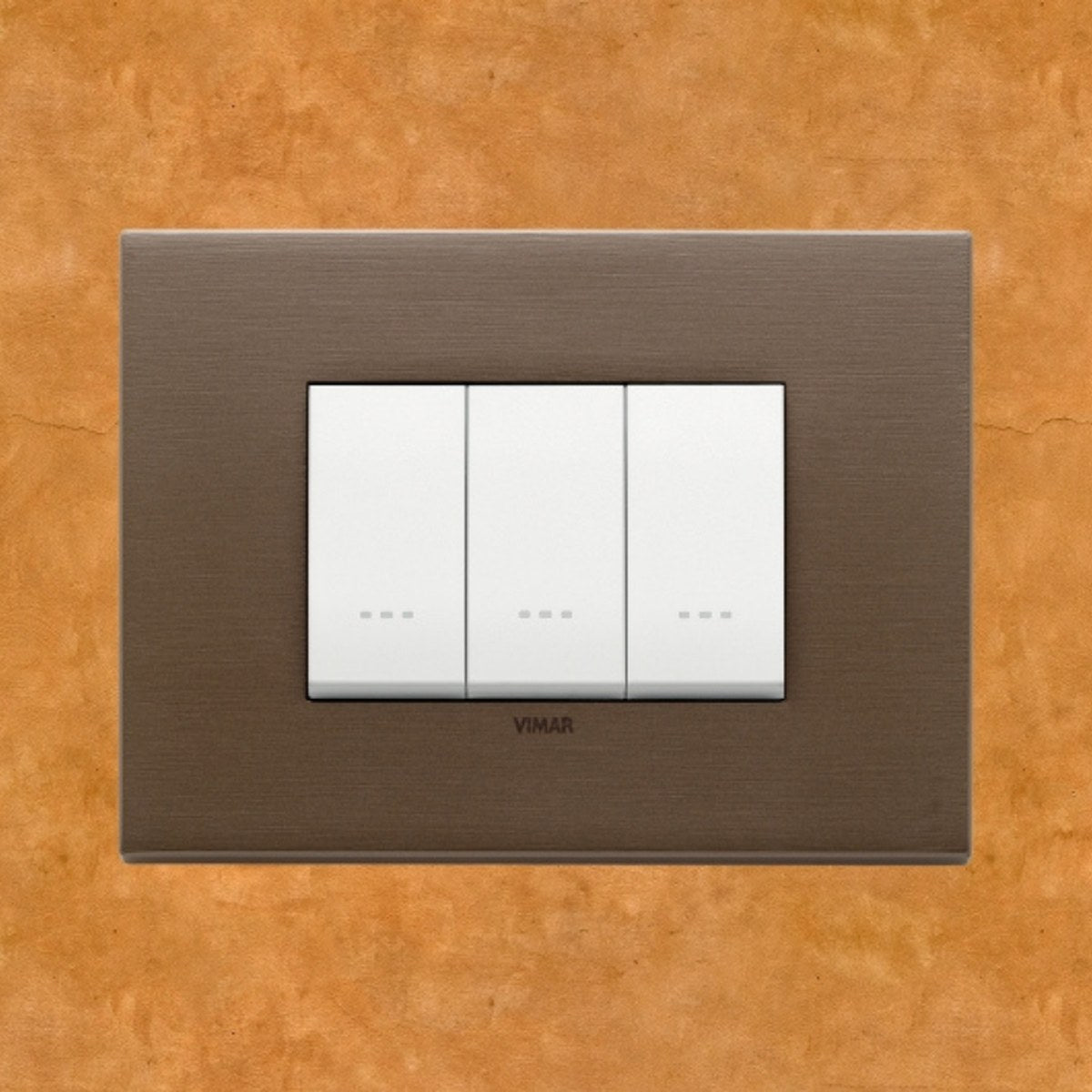 Vimar Eikon Metal 3 Gang Switch - Dark Bronze - 16A - PHOTO 10