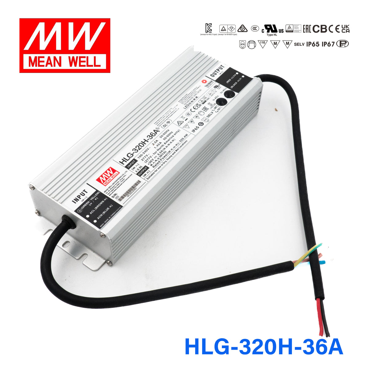 Mean Well HLG-320H-36A Power Supply 320W 36V - Adjustable 8.9A