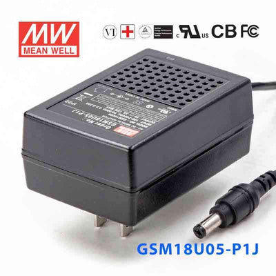 Mean Well GSM18U05-P1J Power Supply 15W 5V 3A