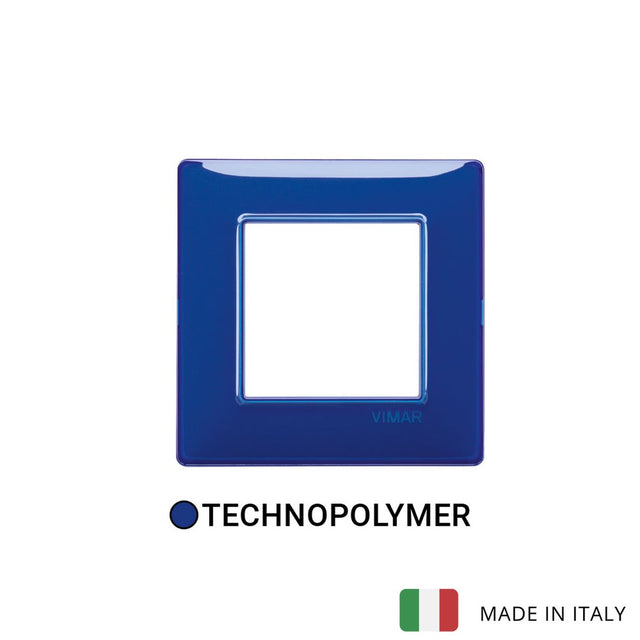 Vimar Plana Plate 2M Technopolymer Reflex Sapphire - Square