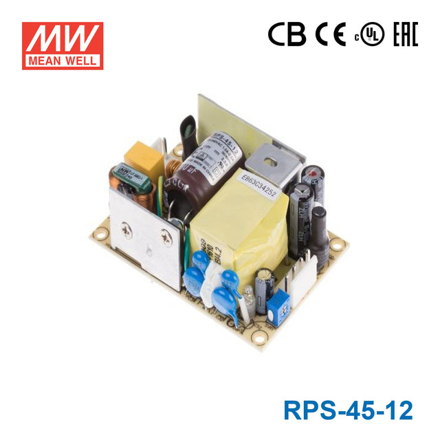 Mean Well RPS-45-12 Green Power Supply W 12V 3.8A - Medical Power Supply