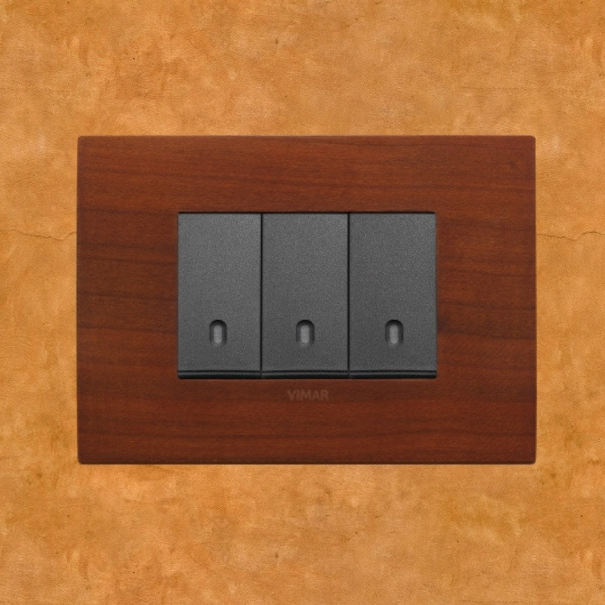 Vimar Arke Wood 3 Gang switch - Cherry Wood - 16A - PHOTO 9