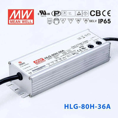 Mean Well HLG-80H-36A Power Supply 80W 36V - Adjustable 2.3A