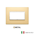 Vimar Eikon Evo Plate 4M Aluminium Satin Gold
