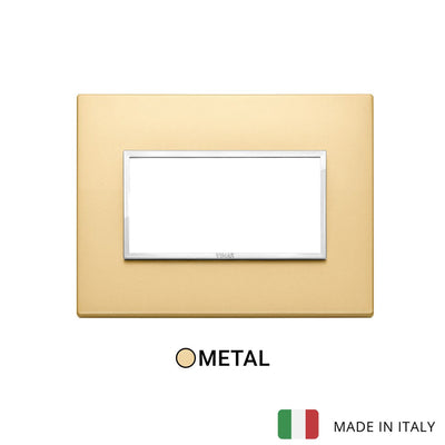 Vimar Eikon Evo Plate 4M Aluminium Satin Gold