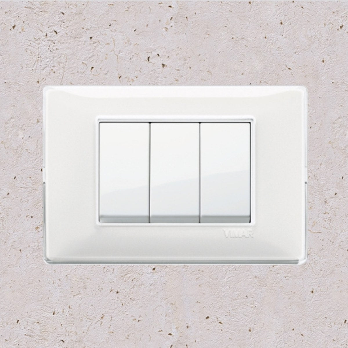 Vimar Plana Plastic 3 Gang Switch - Reflex Snow - 16A - PHOTO 10