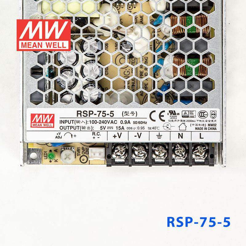 Mean Well RSP-75-5 Power Supply 75W 5V 15A - PHOTO 2