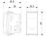 Vimar Eikon 1P 16AX 2-Way Switch Grey - PHOTO 1