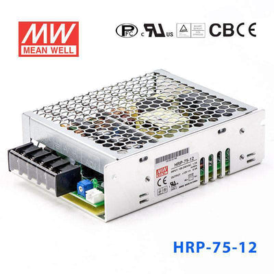 Mean Well HRP-75-12  Power Supply 75.6W 12V 6.3A
