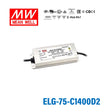 Mean Well ELG-75-C1400D2 AC-DC Single output LED Driver Constant Current Mode with PFC