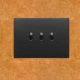 Vimar Eikon Vintage Metal 3 Gang Switch - Anthracite Grey - 10A - PHOTO 8
