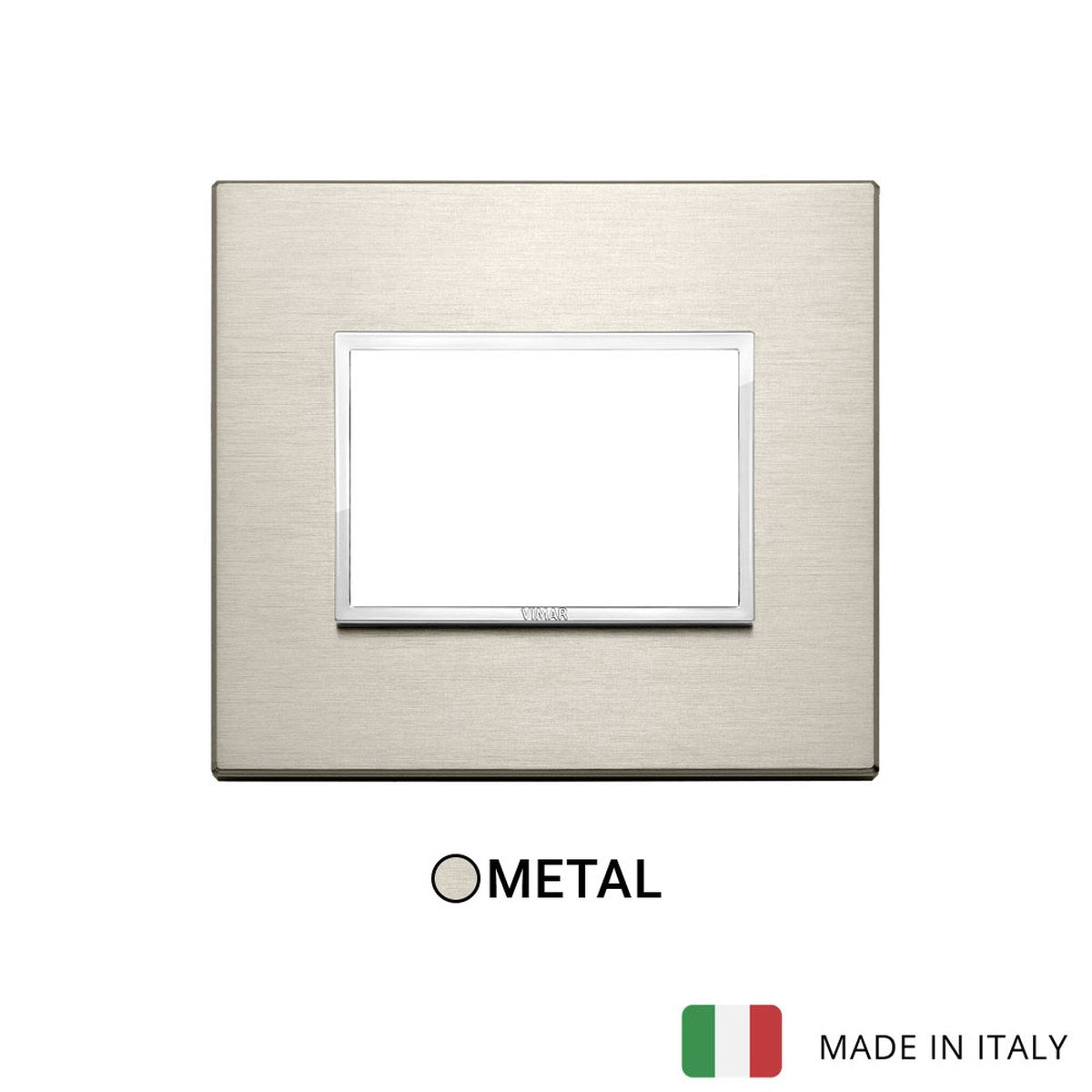 Vimar Eikon Evo Plate 3M Aluminium Neutral Bronze