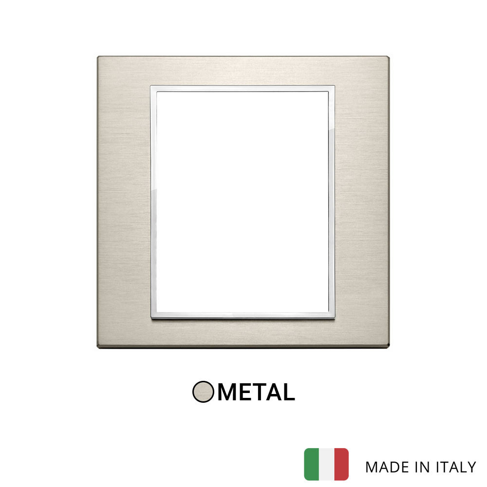 Vimar Eikon Evo Plate 8(4+4)M Aluminium Neutral Bronze