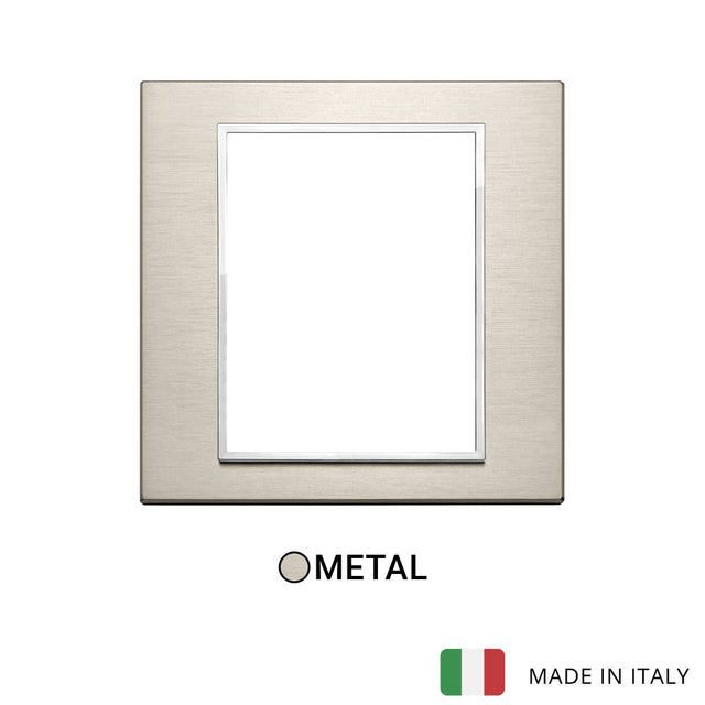 Vimar Eikon Evo Plate 8(4+4)M Aluminium Neutral Bronze