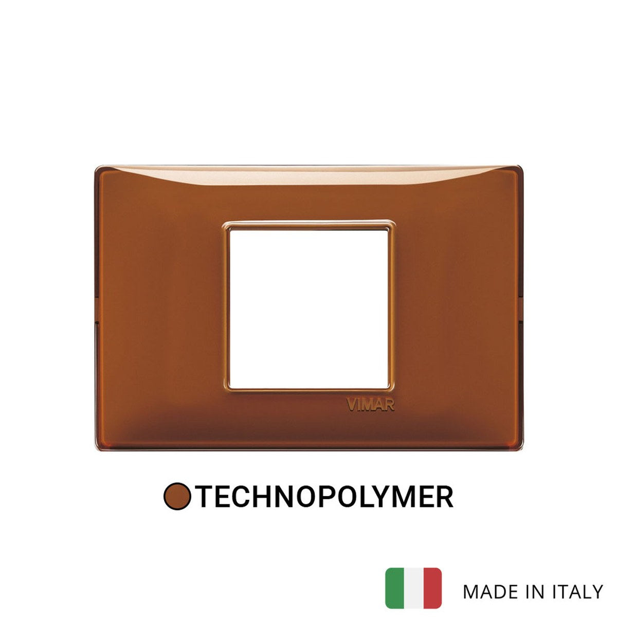 Vimar Plana Plate 2M Technopolymer Reflex Brown