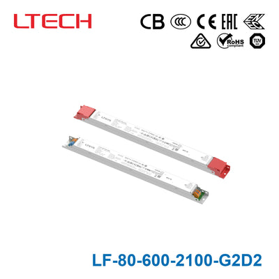 Ltech LF-80-600-2100-G2D2 80W 9-54VDC CC DALI-2 LED Driver 0.6-2.1A