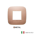 Vimar Arke Round Plate 2M Metal Brushed Copper