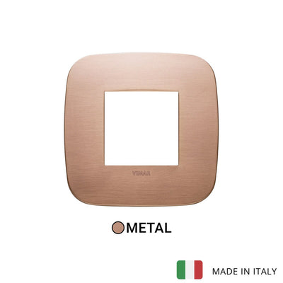 Vimar Arke Round Plate 2M Metal Brushed Copper