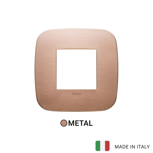 Vimar Arke Round Plate 2M Metal Brushed Copper