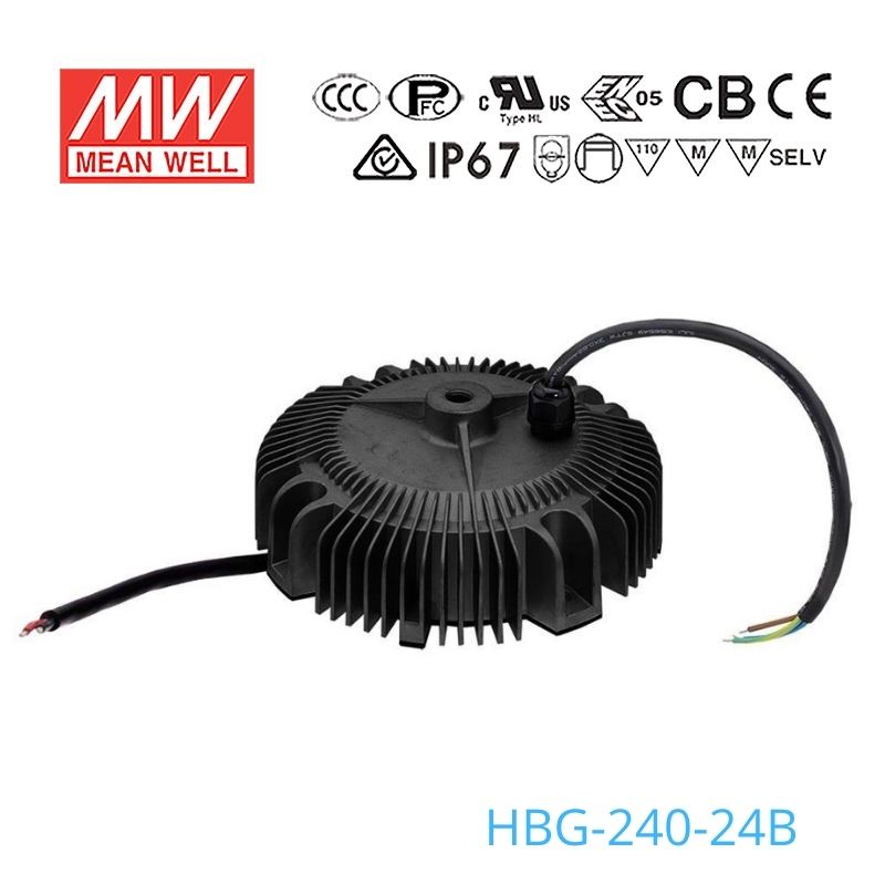 Mean Well HBG-240-24B Power Supply 240W 24V - Dimmable