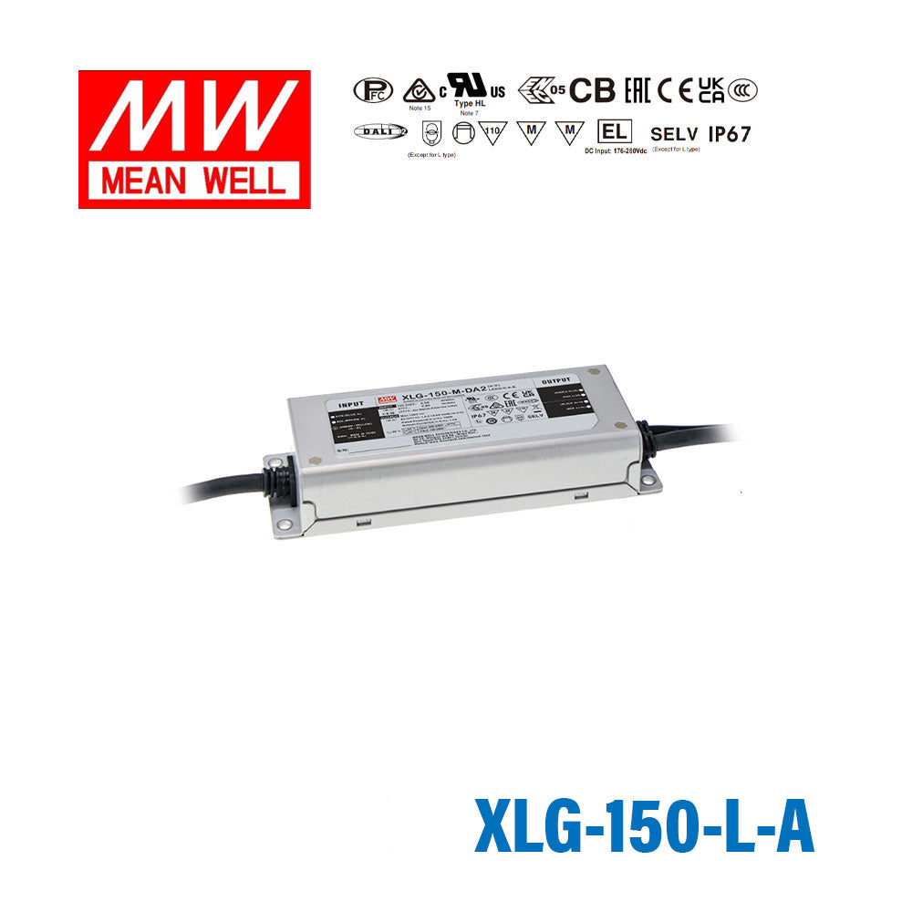 Mean Well XLG-150-L-A AC-DC Single output LED driver Constant Power Mode 150W 1.05A