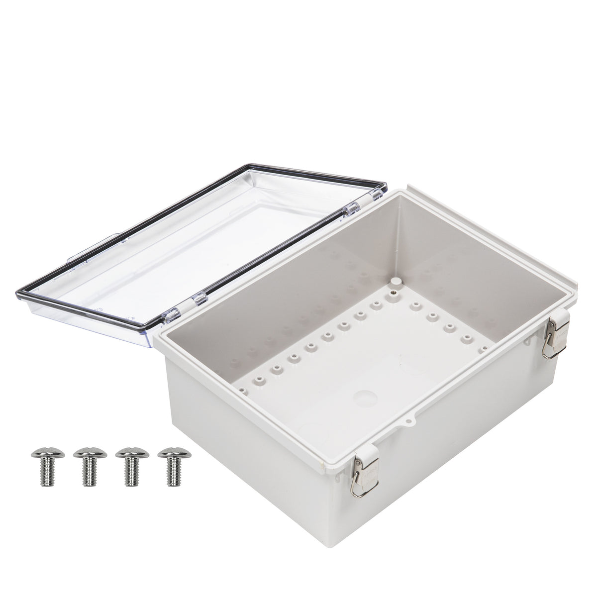 Boxco P-Series 250x350x150mm Plastic Enclosure, IP67, IK08, ABS, Transparent Cover, Molded Hinge and Latch Type - PHOTO 3