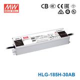 Mean Well HLG-185H-30AB Power Supply 185W 30V - Adjustable and Dimmable 6.2A