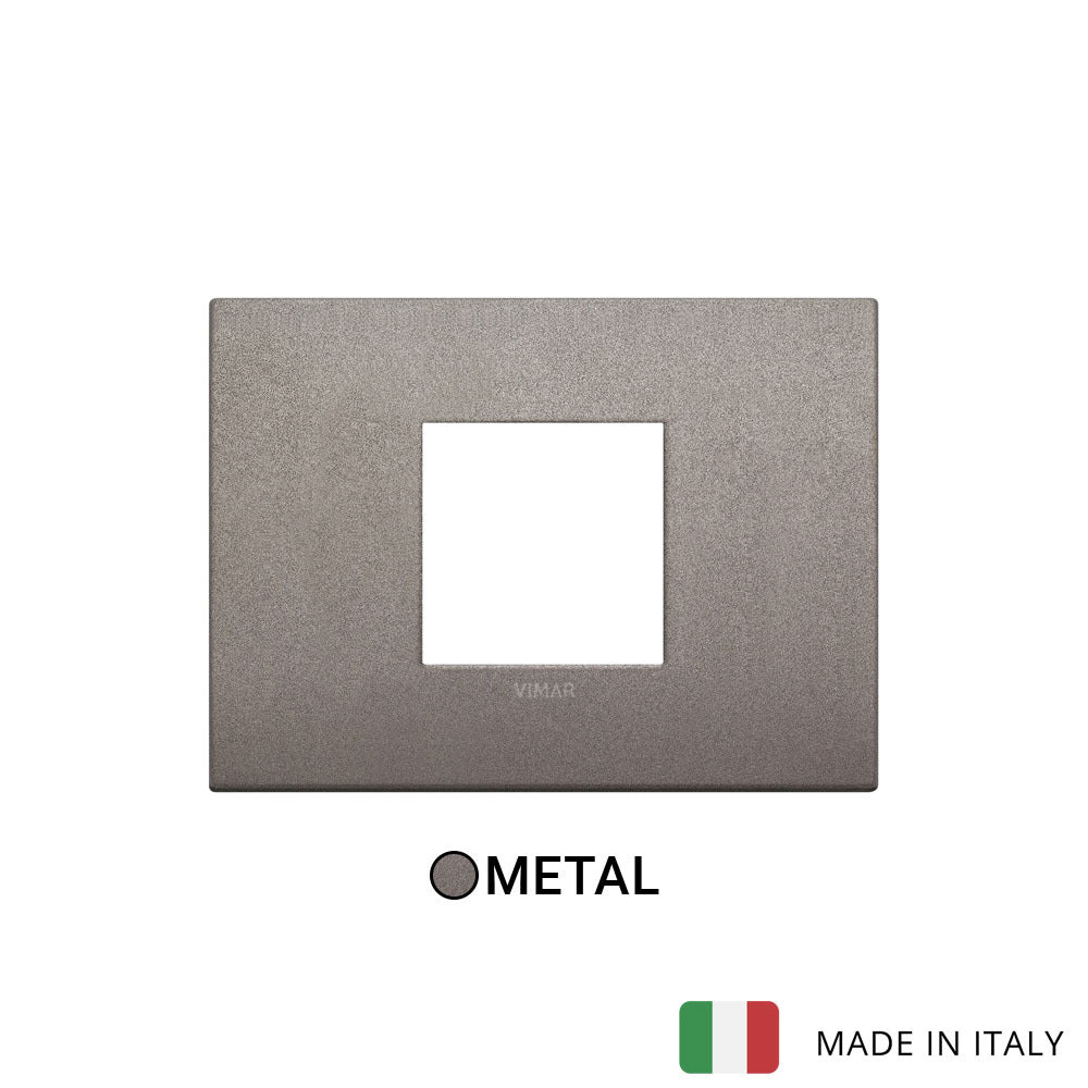 Vimar Arke Classic plate 2centrM Metal Matt Titanium