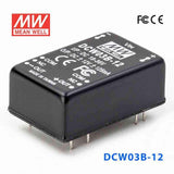 Mean Well DCW03B-12 DC-DC Converter - 3W - 18~36V in ±12V out 125mA