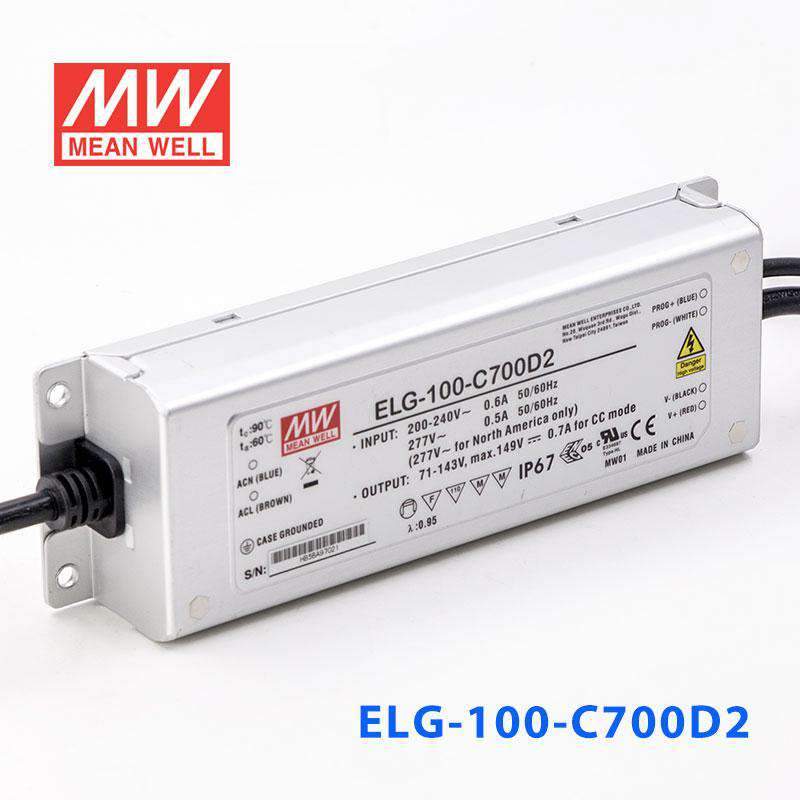 Mean Well ELG-100-C700D2 AC-DC Single output LED Driver (CC) with PFC - PHOTO 1