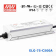 Mean Well ELG-75-C500A Power Supply 75W 500mA - Adjustable