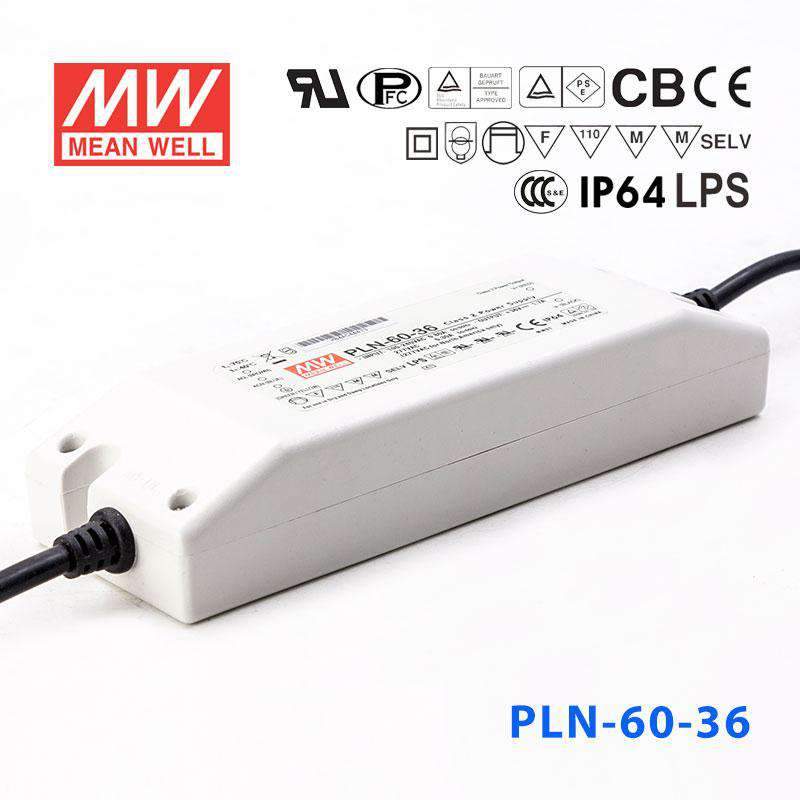 Mean Well PLN-60-36 Power Supply 60W 36V - IP64