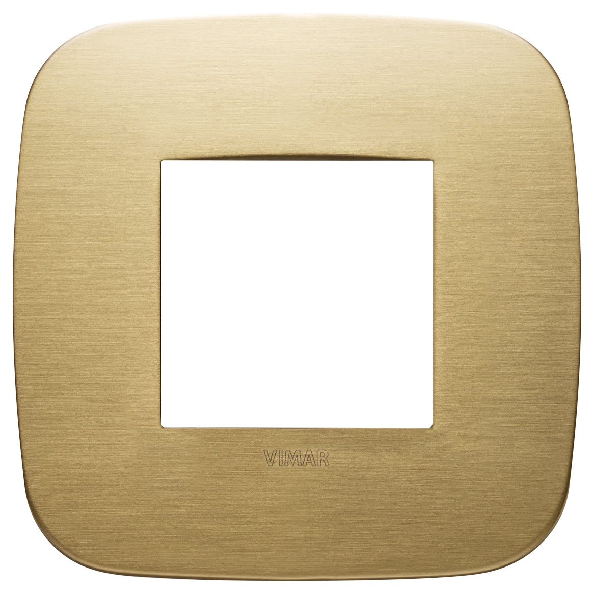 Vimar Arke Round Plate 2M Metal Brushed Brass
