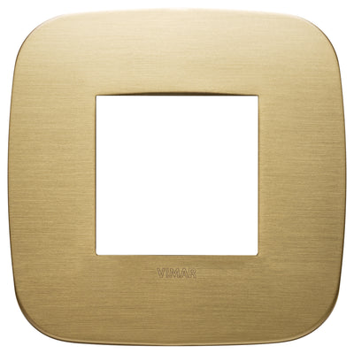 Vimar Arke Round Plate 2M Metal Brushed Brass
