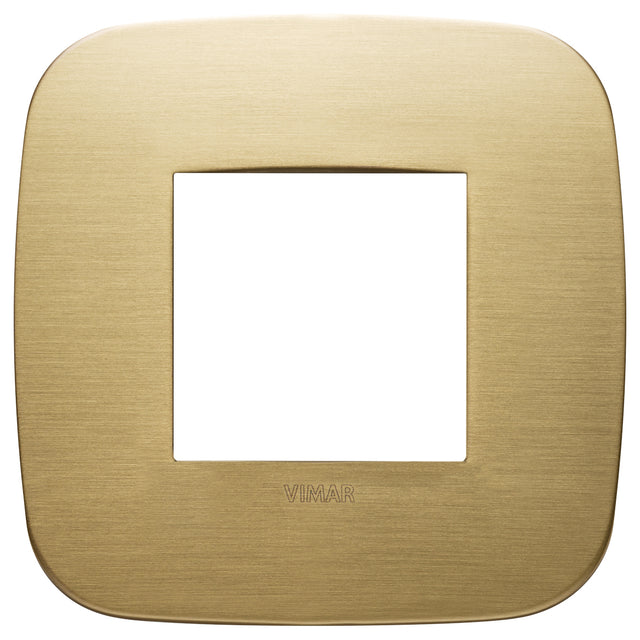 Vimar Arke Round Plate 2M Metal Brushed Brass