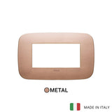 Vimar Arke Round Plate 4M Metal Brushed Copper