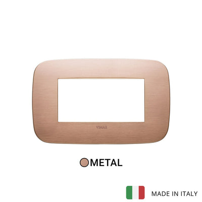 Vimar Arke Round Plate 4M Metal Brushed Copper