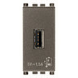 Vimar Arke USB Supply Unit 5V 1.5A 1M Aluminium
