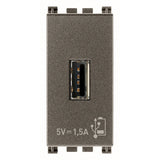 Vimar Arke USB Supply Unit 5V 1.5A 1M Aluminium