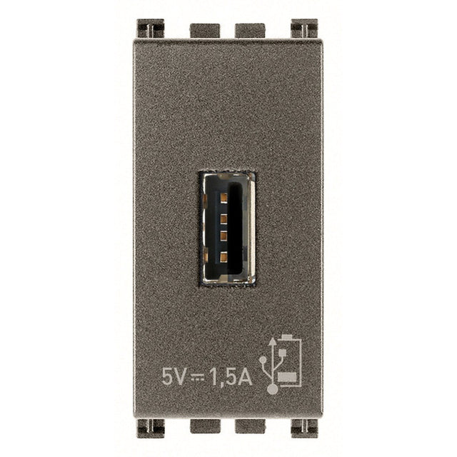 Vimar Arke USB Supply Unit 5V 1.5A 1M Aluminium