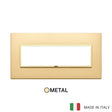 Vimar Eikon Evo Plate 7M Aluminium Satin Gold w Gold Frame