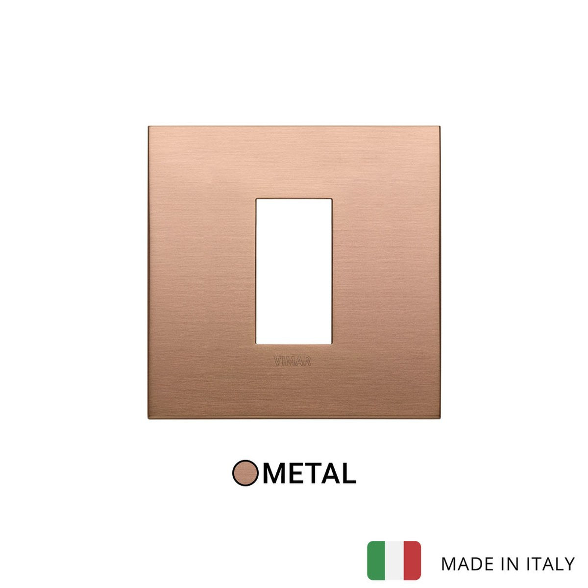 Vimar Arke Classic Plate 1M Metal Brushed Copper