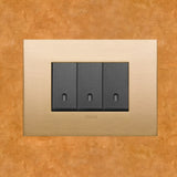 Vimar Arke Metal 3 Gang switch - Brushed Brass - 16A - PHOTO 10