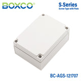 Boxco S-Series 125x175x75mm Plastic Enclosure, IP67, IK08, ABS, Grey Cover, Screw Type