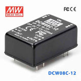 Mean Well DCW08C-12 DC-DC Converter - 8W - 36~72V in ±12V out 335mA