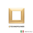 Vimar Plana Plate 2M Technopolymer Matt Gold - Square